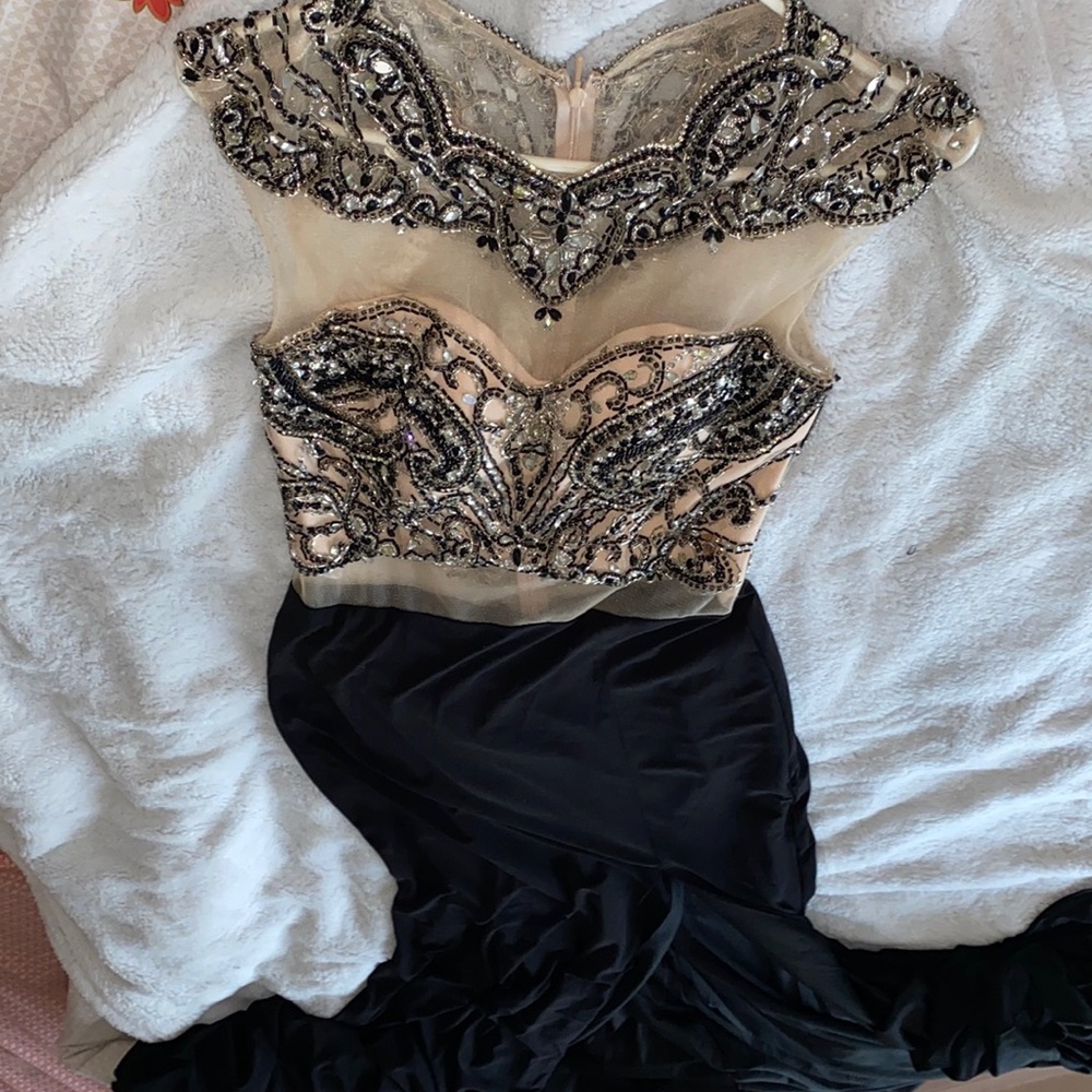 Only worn once Prom Dress with a beautiful Hand-crafted jeweled Top.